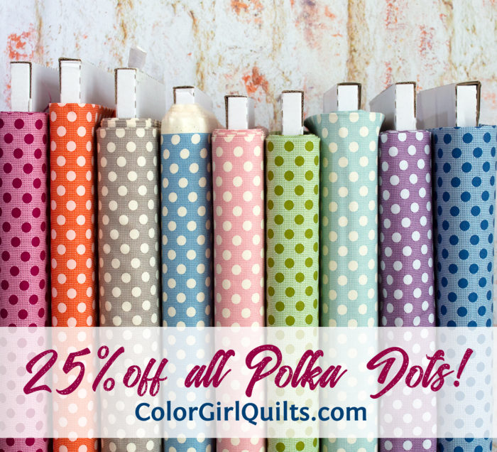 Tilda Fabrics polka dots sold by Color Girl Quilts
