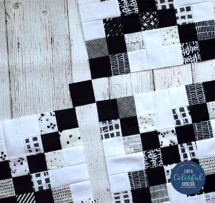 irish chain quilt block by Color girl Quilts with tutorial