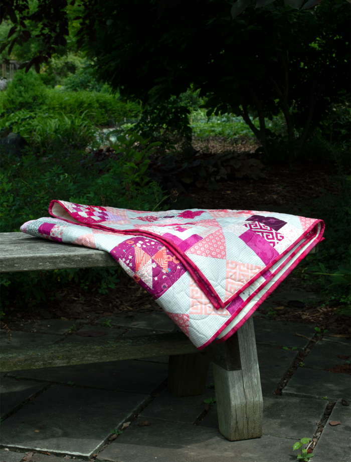 easy modern sampler quilt free pattern by Color girl Quilts