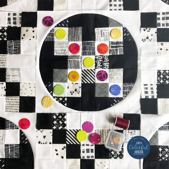 Black and white Irish chain quilt by Color girl Quilts Sharon McConnell