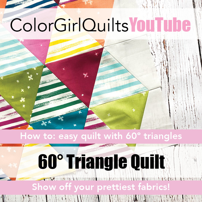 video how to sew 60 degree triangle quilt by Color Girl Quilts