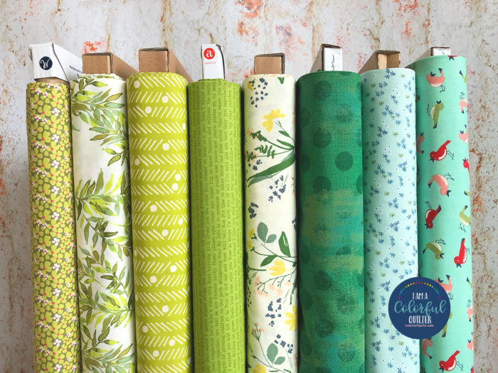 green quilting fabric on sale at Color Girl Quilts