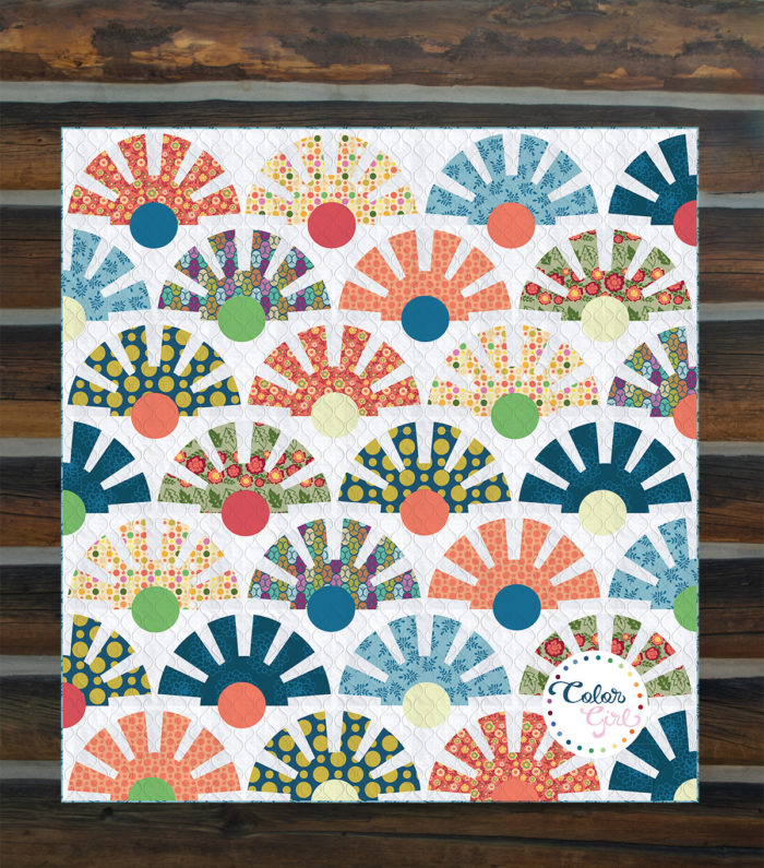 Sunbeam quilt pattern for Classic Curves Ruler by Color Girl Quilts