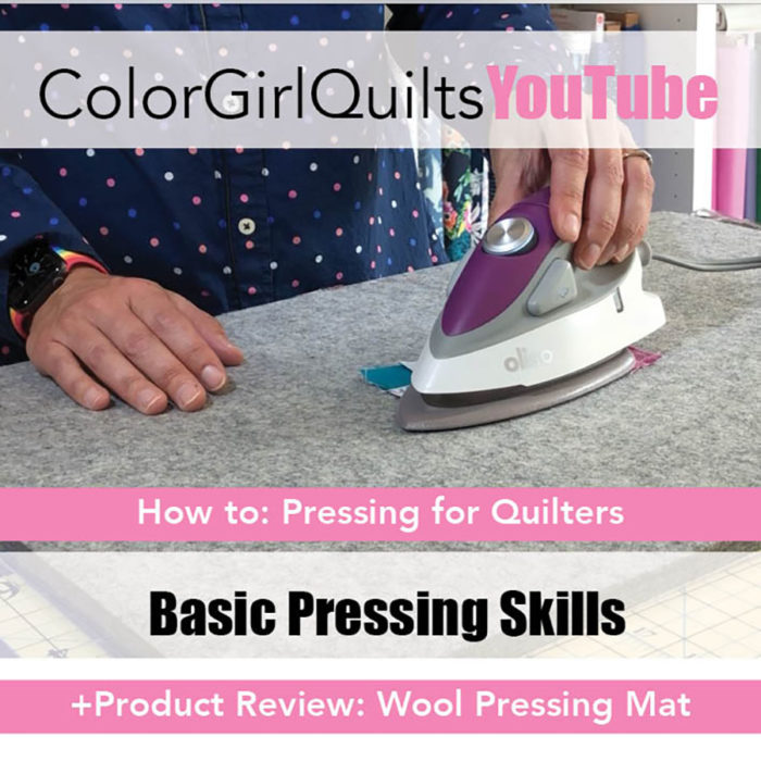 how to press for quilters by Color girl Quilts