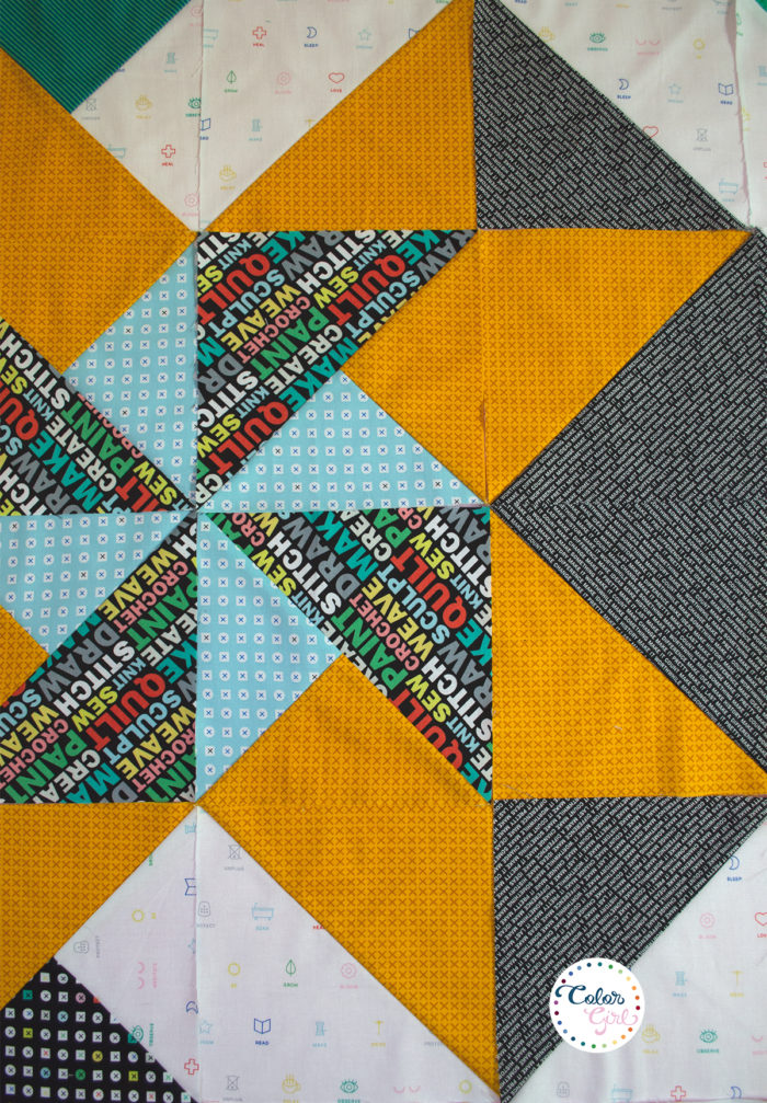 Rise above quilt center star by Color Girl Quilts