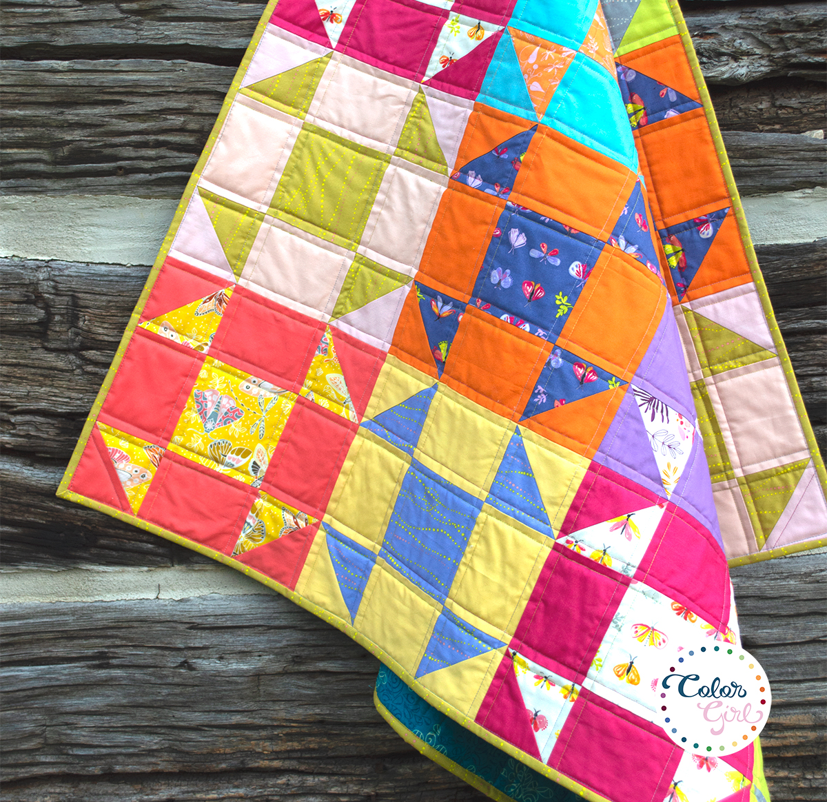 easy baby quilt video tutorial by Color Girl Quilts