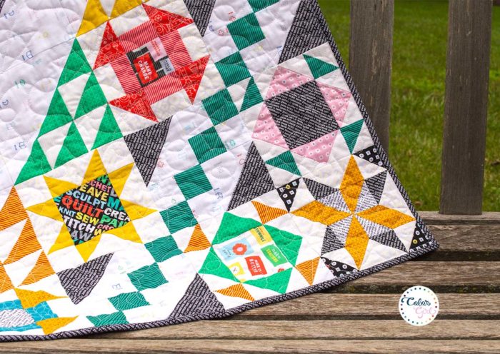 rise above quilt pattern, finished quilt, quilt along, video quilting workshop by Color girl quilts