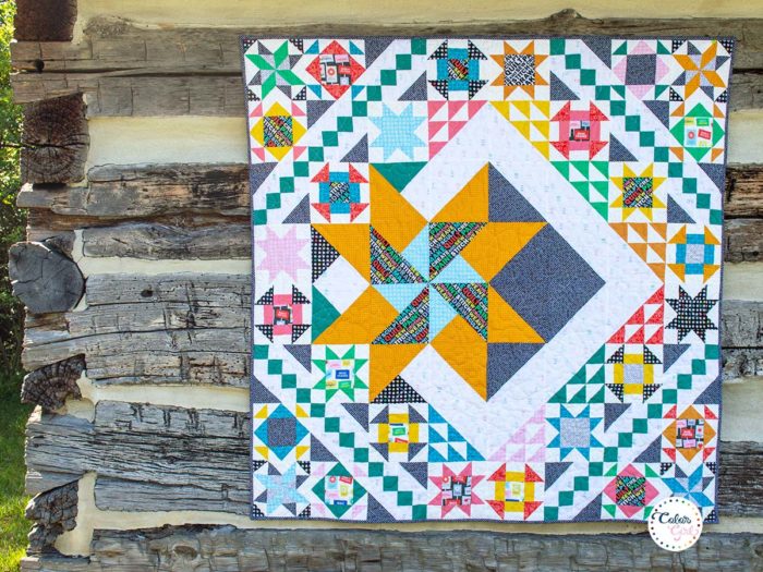 rise above quilt pattern, finished quilt, quilt along, video quilting workshop by Color girl quilts