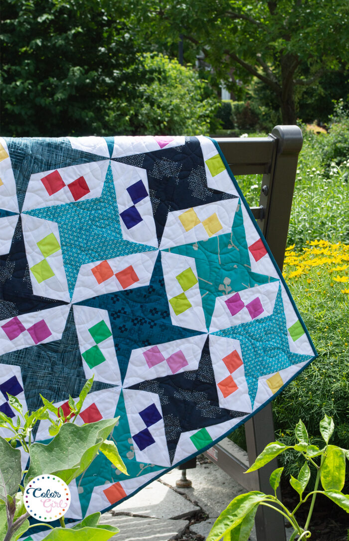 Rocky road star quilt pattern by color girl quilts