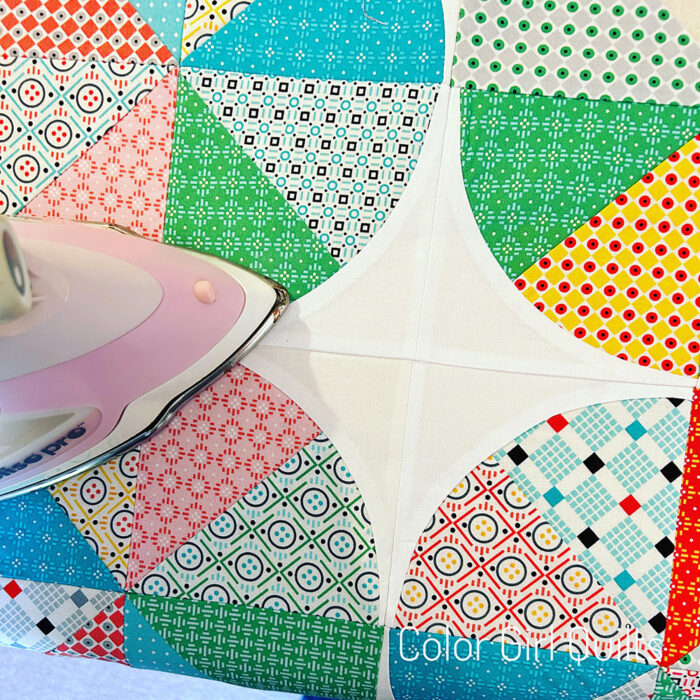 baby quilt with easy curved piecing Classic Curves ruler