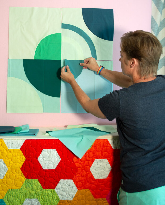 curved piecing quilt class by color girl quilts. how to use classic curves ruler