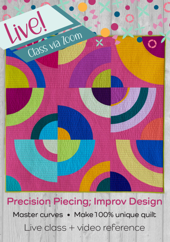 curved piecing quilt class by color girl quilts. how to use classic curves ruler