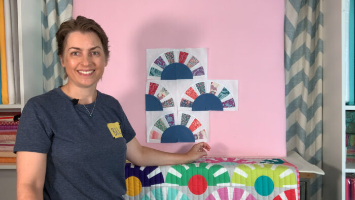Sunbeam Quilt class curved piecing by Color girl quilts