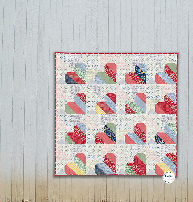 blessed heart quilt pattern for scraps by Color Girl Quilts
