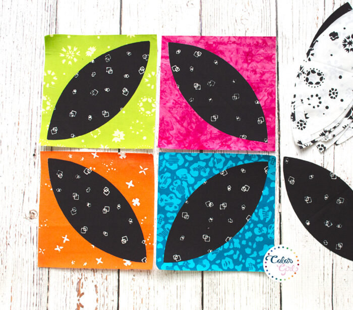 curve scrap quilt blocks tutorial by color girl quilts